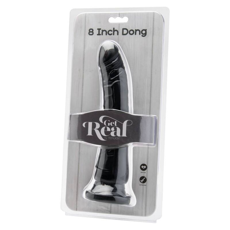 Gode Réaliste Get Real Dong XL Ventouse Noir 20,5cm - Get Real