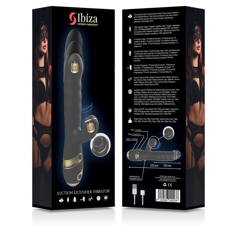 Vibrateur Double Stimulation Ibiza Up & Down - Aspiration