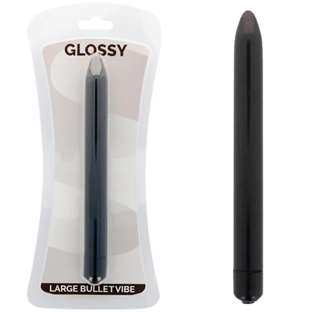 Vibrateur slim Glossy Brilliant noir résistant à l'eau - Glossy - GLOSSY