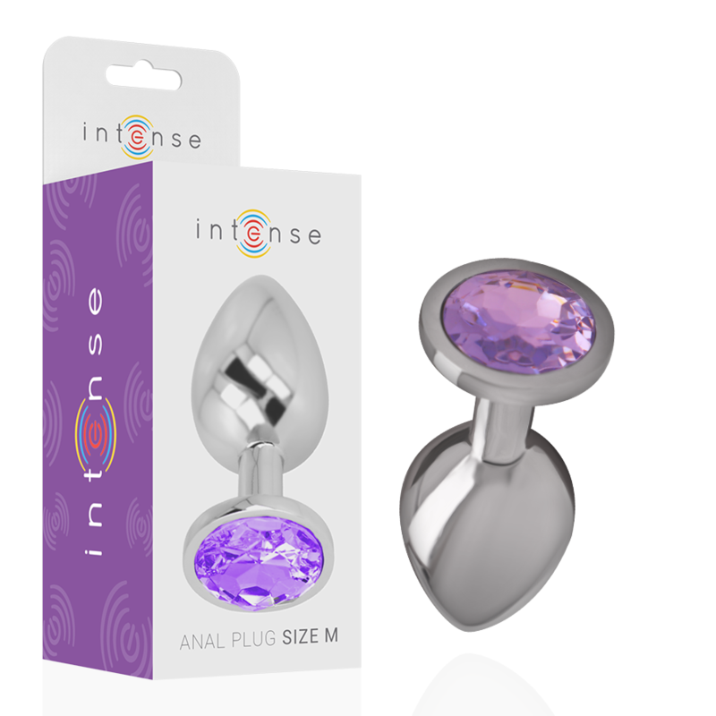 Plug Anal Intense Métal Cristal Violet Taille M - Intense
