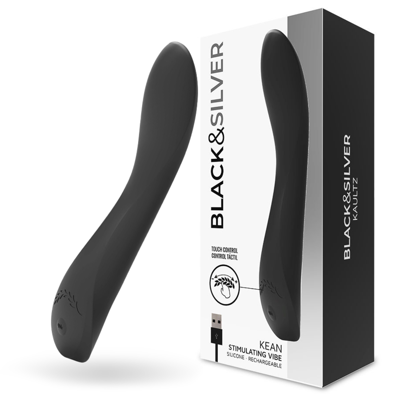 Vibromasseur Kean Tactile Rechargeable - Black & Silver