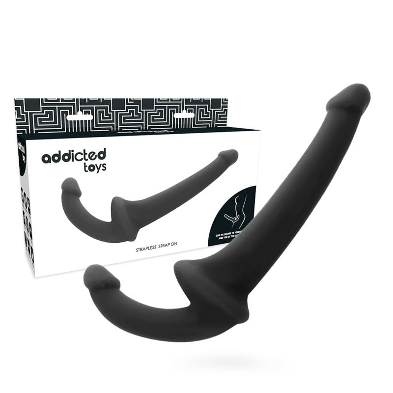 Gode Double Strapless Sans Harnais Noir 26cm - Addicted Toys