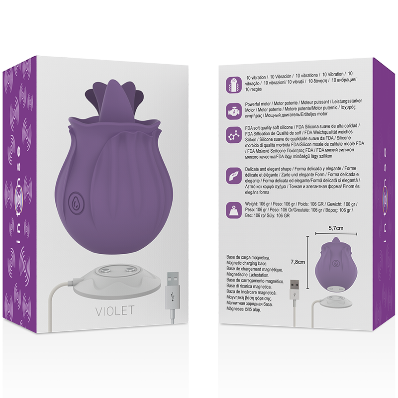 Stimulateur Clitoridien Intense Violet 10 Vibrations Lilas