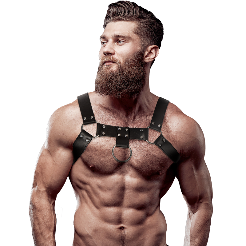 Harnais poitrine éco-cuir Fetish Submissive Attitude noir - FSA - FETISH SUBMISSIVE ATTITUDE