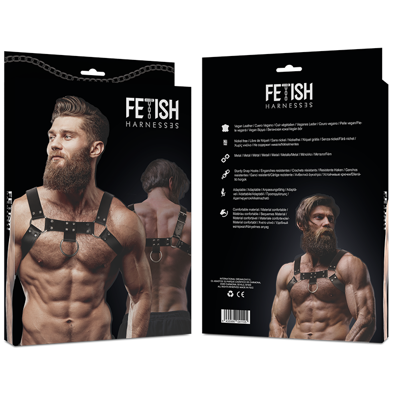 Harnais poitrine éco-cuir Fetish Submissive Attitude noir - FSA - FETISH SUBMISSIVE ATTITUDE