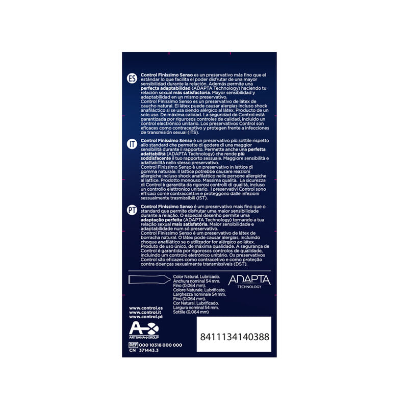 Préservatifs Control Adapta Senso x12 - Control - CONTROL CONDOMS