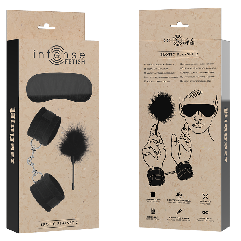 Kit Érotique Intense Fetish Playset 2 Menottes Masque - Intense