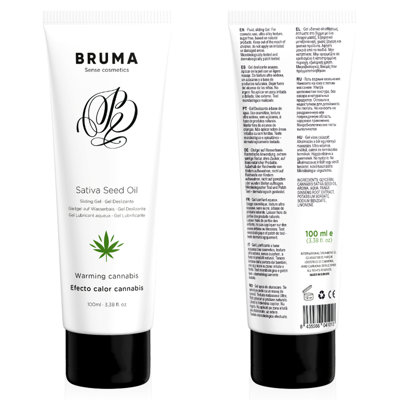 Gel Lubrifiant Réchauffant Cannabis BRUMA 100ml - Bruma