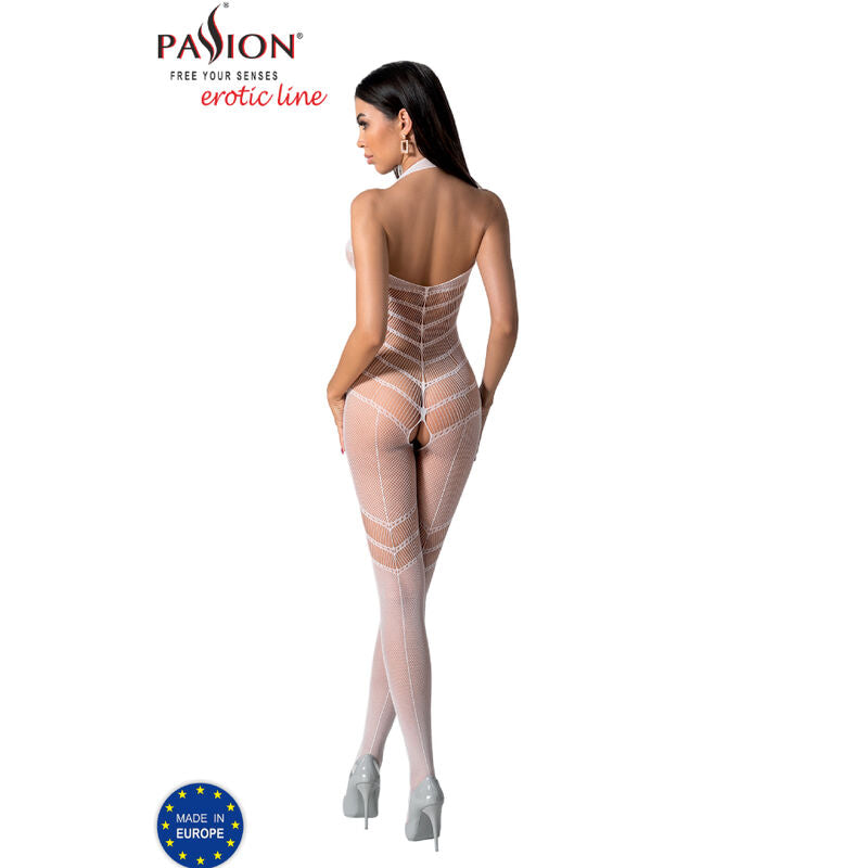 Bodystocking Blanc Résille BS100 Taille Unique - Passion