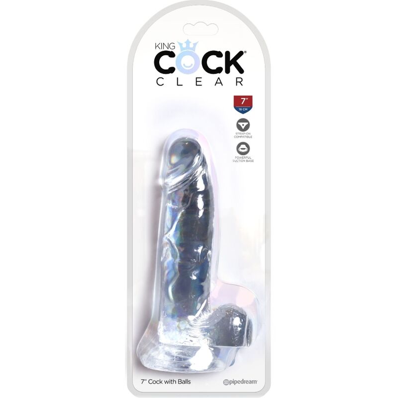 Gode Réaliste King Cock Clear Transparent 15,2cm - Pipedream