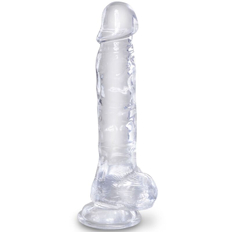 Gode Réaliste King Cock Transparent avec Testicules - Pipedream
