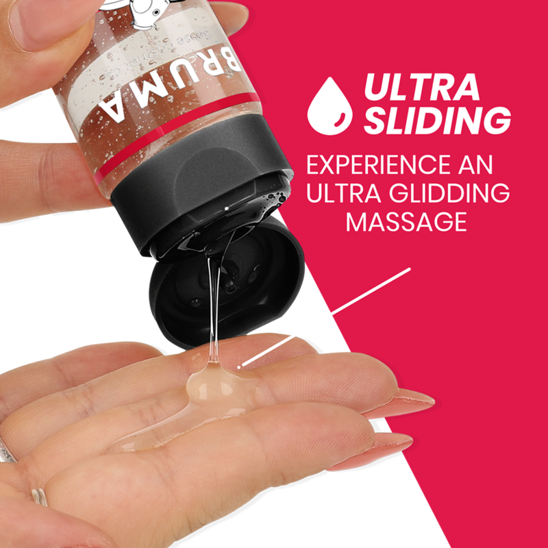 Huile Massage Chauffante Premium Fraise 3en1 100ml - Bruma