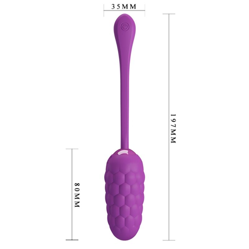 Pretty Love – Oeuf Vibrant Rembourré Silicone Rechargeable – Violet
