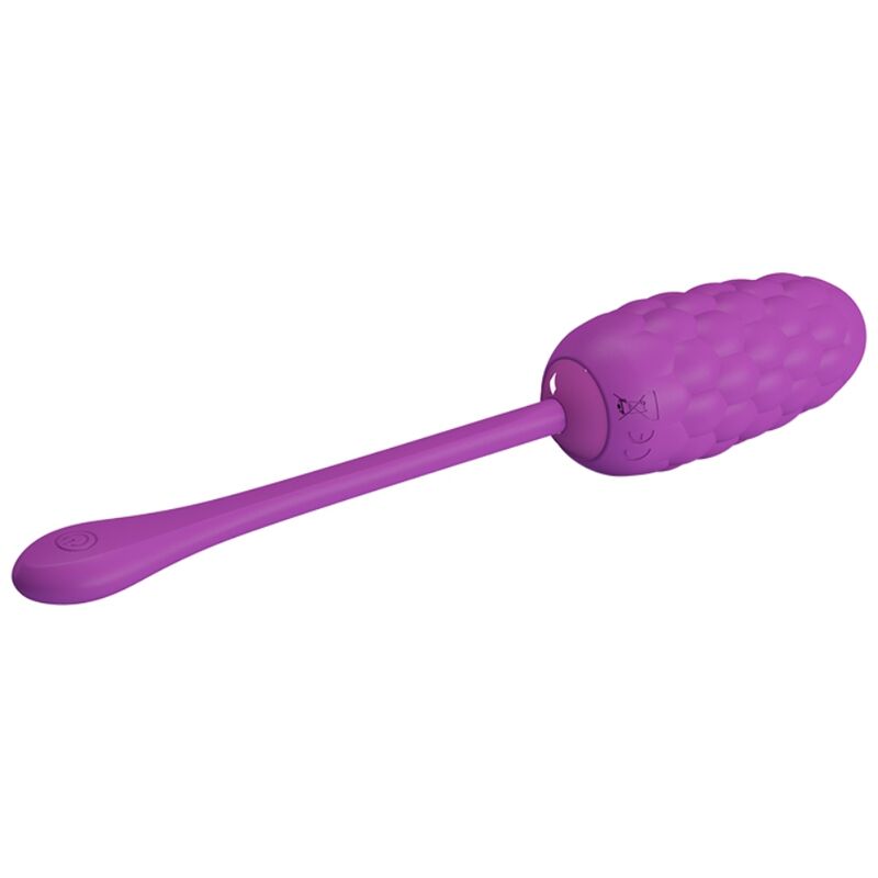 Pretty Love – Oeuf Vibrant Rembourré Silicone Rechargeable – Violet