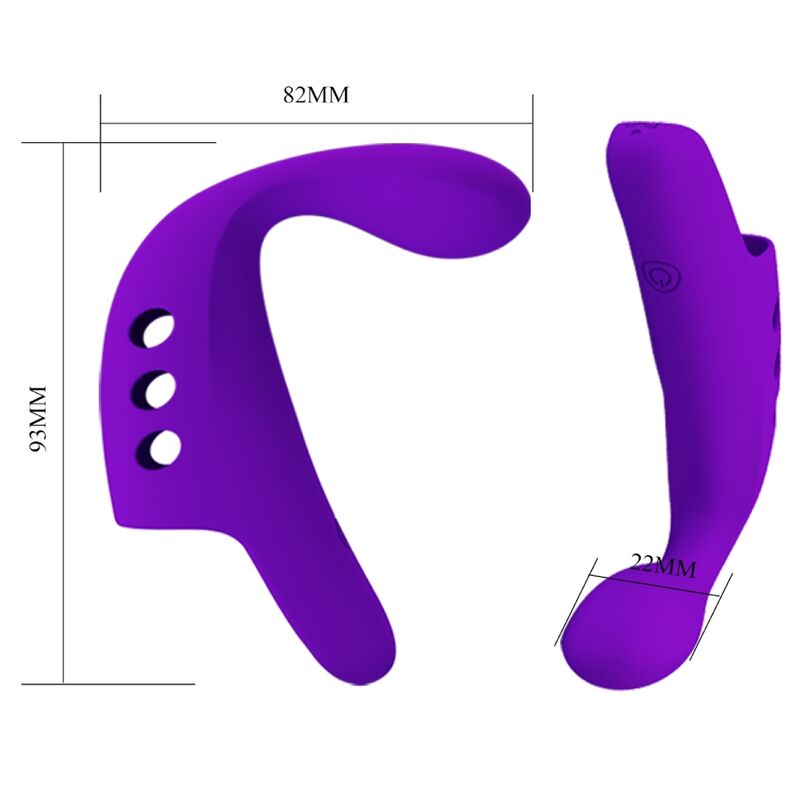 Stimulateur Doigt Vibrant Rechargeable Violet - Pretty Love