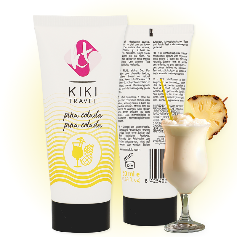Kikí Travel - Lubrifiant Saveur Piña colada à base d’eau - 50 ml