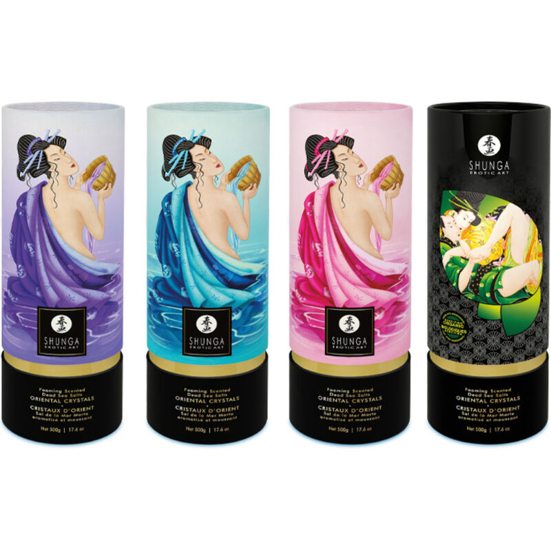 Shunga - Sel de Bain Moussant Cristaux d’Orient Fleur de Lotus BIO