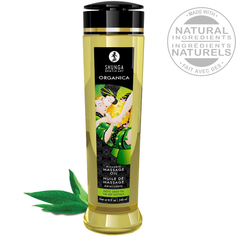 Shunga - Huile de massage Organica Bio Thé Vert Exotique - 240 ml