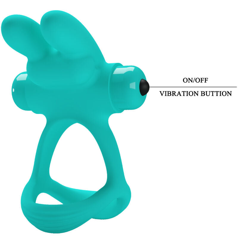 Anneau Vibrant Pénien Dante Lapin Vert - Pretty Love - PRETTY LOVE MALE