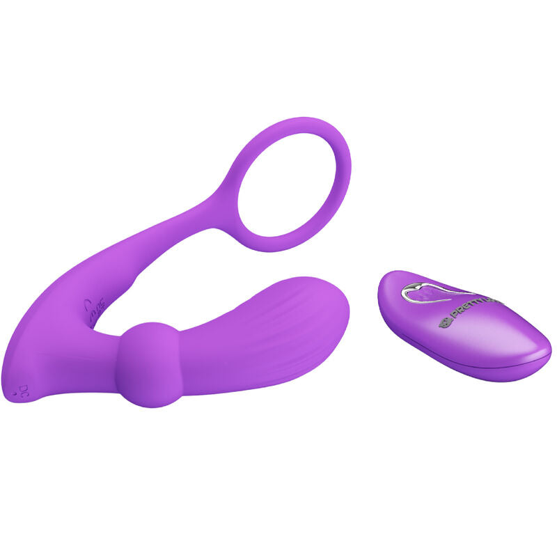Anneau Pénien Warren Vibrant avec Plug Anal Violet - Pretty Love - PRETTY LOVE BOTTOM