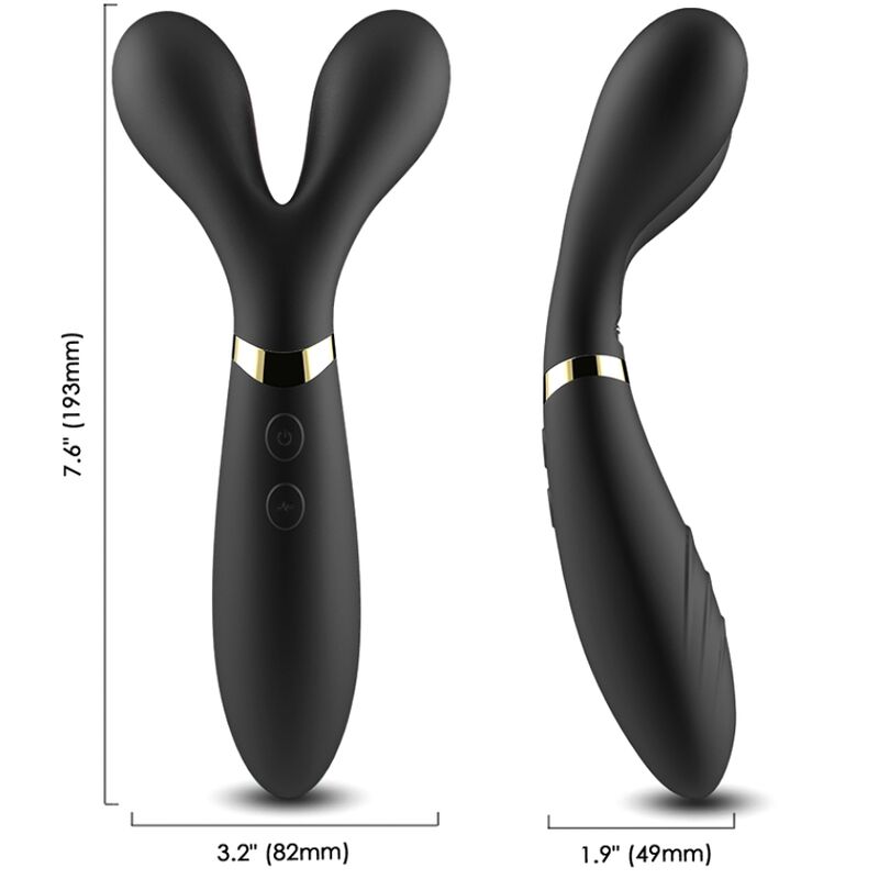 Vibrateur Y-Wand Double Tête Armony Noir - Armony