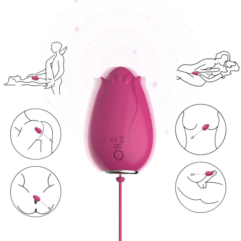 Armony - Œuf vibrant Télécommande en Silicone - Fuchsia