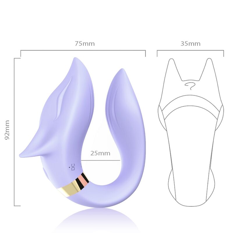 Vibrateur Couples Fox Télécommandé Violet - Armony