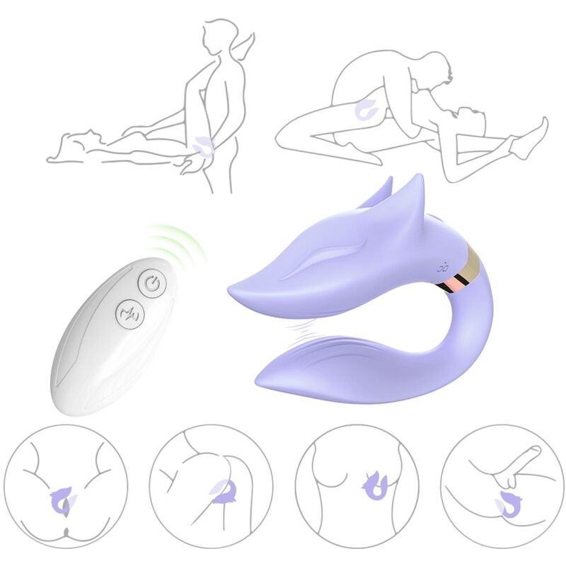 Vibrateur Couples Fox Télécommandé Violet - Armony