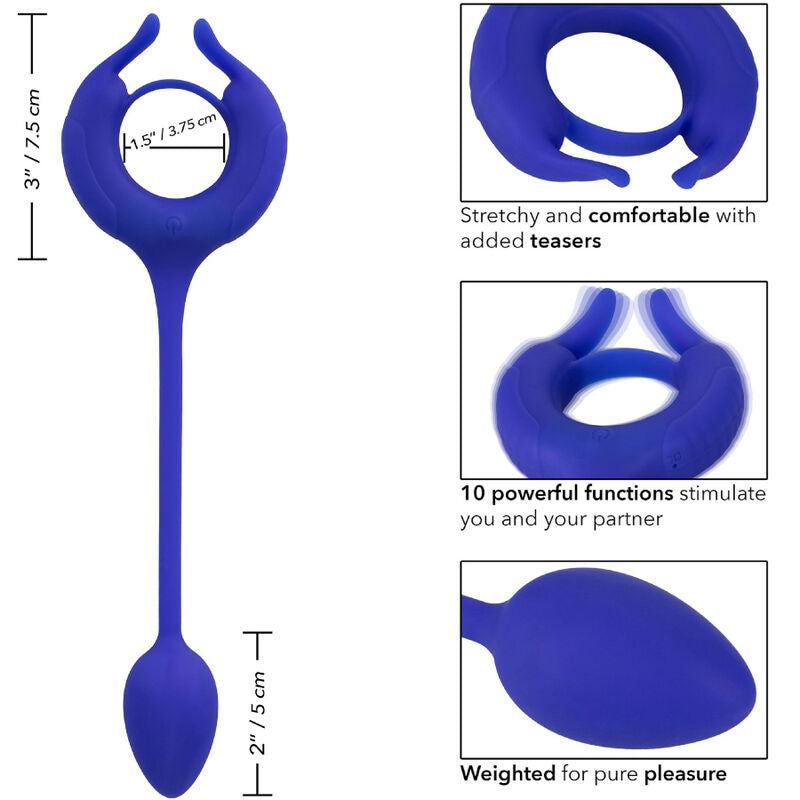 Anneau Pénien Vibrant Admiral Lesté Bleu - CalExotics