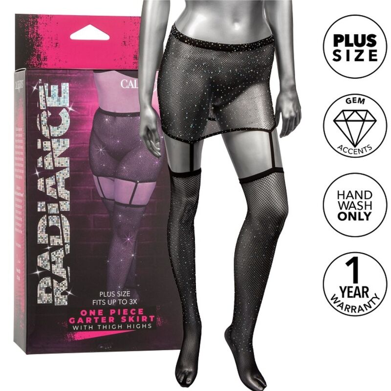 Ensemble Lingerie Jupe Jarretière Radiance Grande Taille - CalExotics