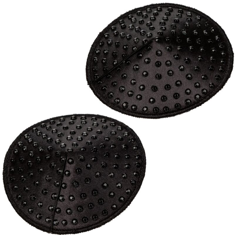 Cache-Tétons Radiance Heart Pierres Scintillantes Noir - CalExotics