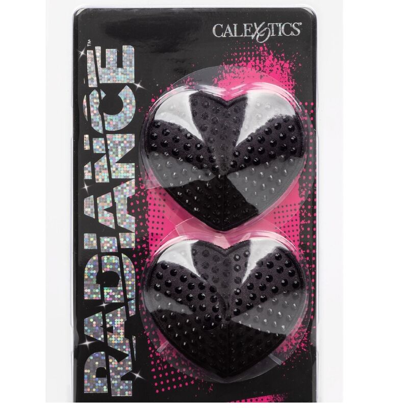 Cache-Tétons Radiance Cœur Pierres Scintillantes Noir - Calexotics