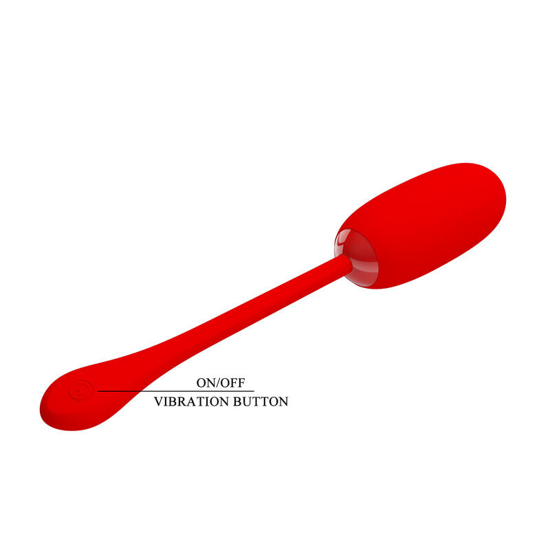 Pretty Love – Oeuf vibrant Étanche et Rechargeable en silicone – Rouge