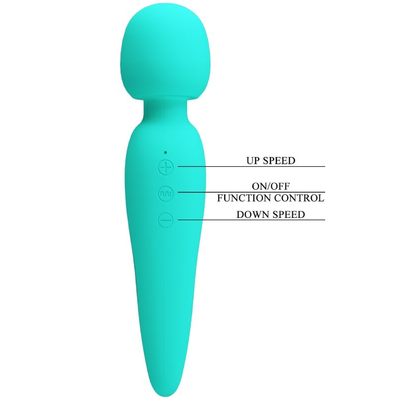 Masseur Vibrant Meredith Vert Aqua - Pretty Love