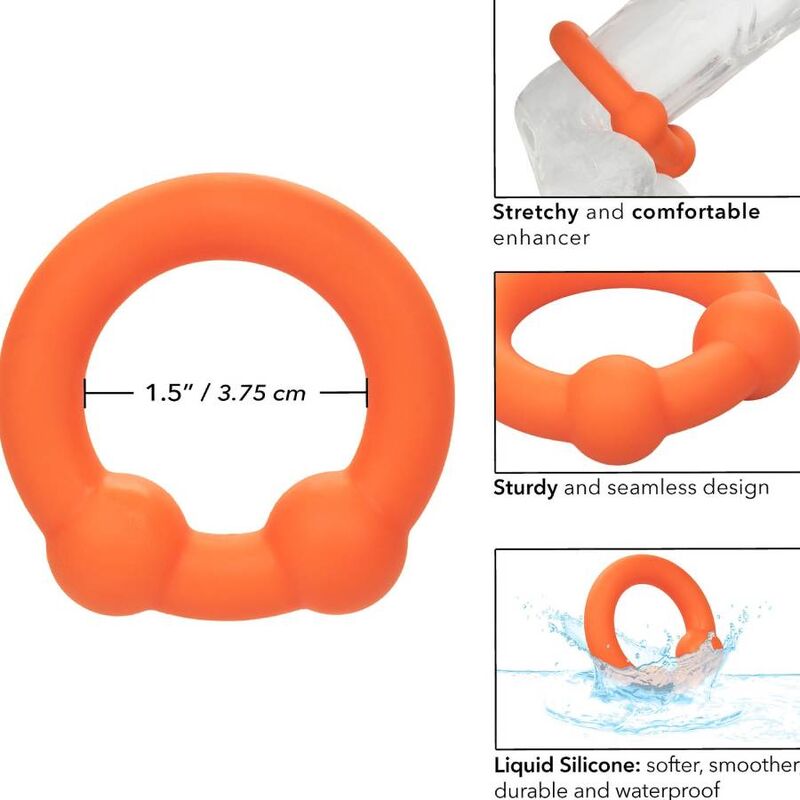 Anneau Pénien Alpha Double Bille Orange - CalExotics