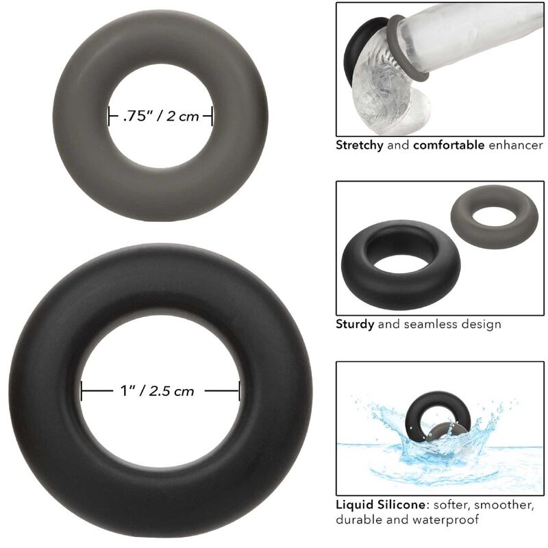Anneau Pénien Alpha Prolong Lot de 2 Gris - CalExotics