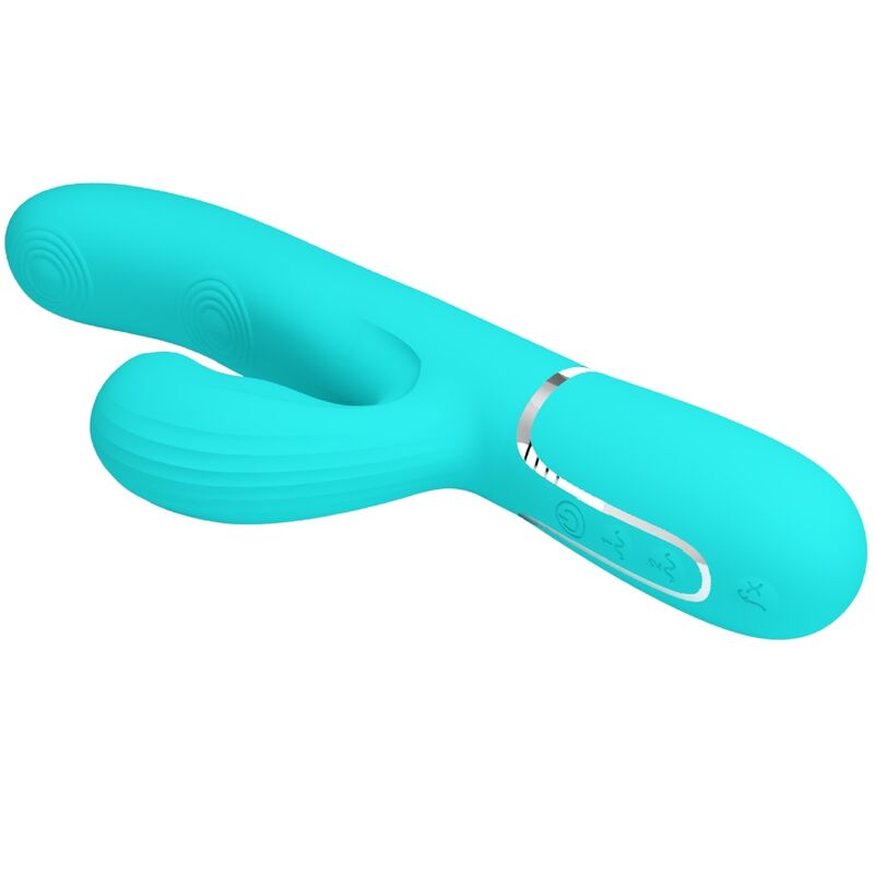 Vibromasseur Rabbit Pretty Love Point G et Clitoris Bleu