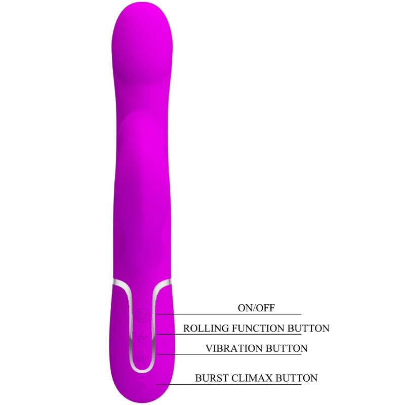 Pretty Love – Vibromasseur Rabbit Multifonction 4 en 1 Violet