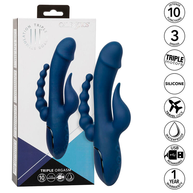 Vibromasseur Triple Orgasme III Bleu - CalExotics