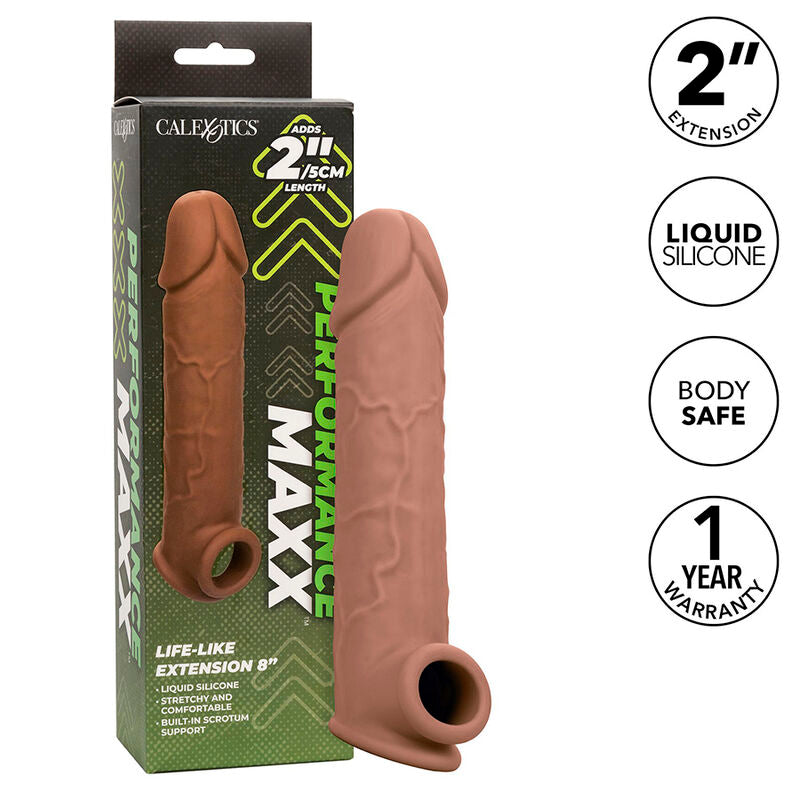 Manchon Pénis Performance Maxx Life-Like 8 Marron - CalExotics