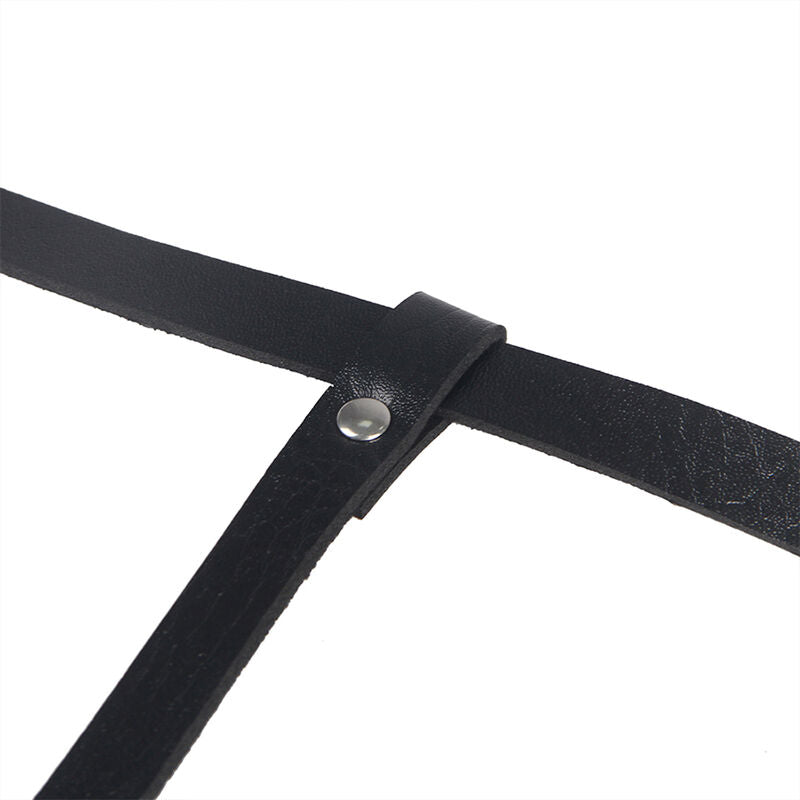 Harnais Corps Cuir Noir Chaînes Taille Unique - Subblime - SUBBLIME FETISH