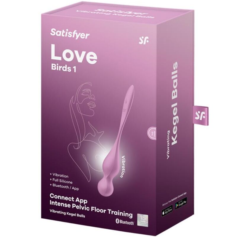 Boules de Geisha Vibrantes Love Birds 1 Rose - Satisfyer