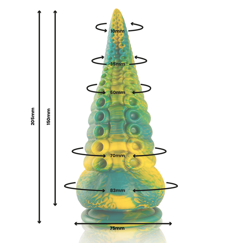 Godemichet Tentacule Vert Cetus, Grande Taille & Plaisir Mythologique - Epic