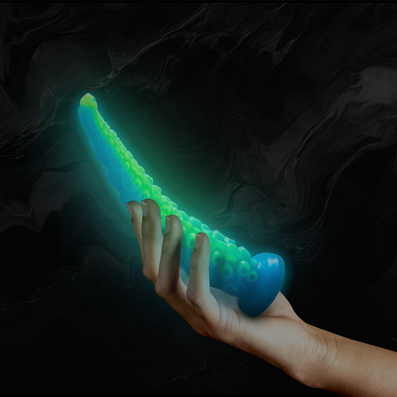 Gode ventouse tentacule petite taille Scylla - Phosphorescent - Epic