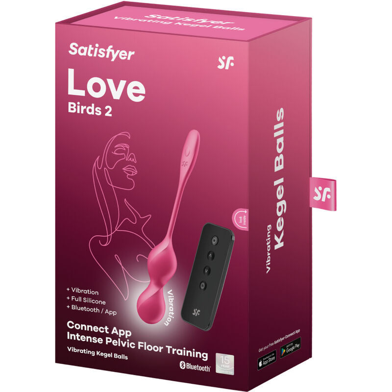 Boules de Geisha Vibrantes Love Birds 2 Rose - Satisfyer