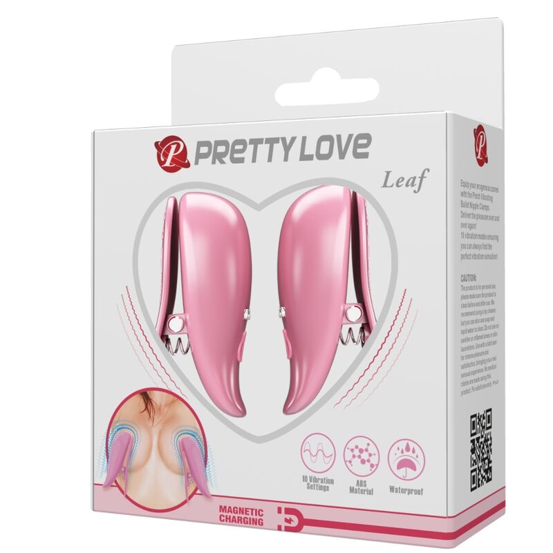 Pinces à Tétons Vibrantes Leaf Rose - Pretty Love - PRETTY LOVE FLIRTATION