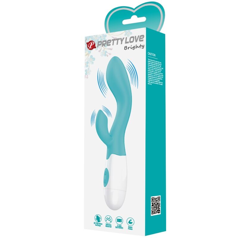 Vibromasseur Double Stimulation Brighty G-Spot Vert Aqua - Pretty Love - PRETTY LOVE FLIRTATION