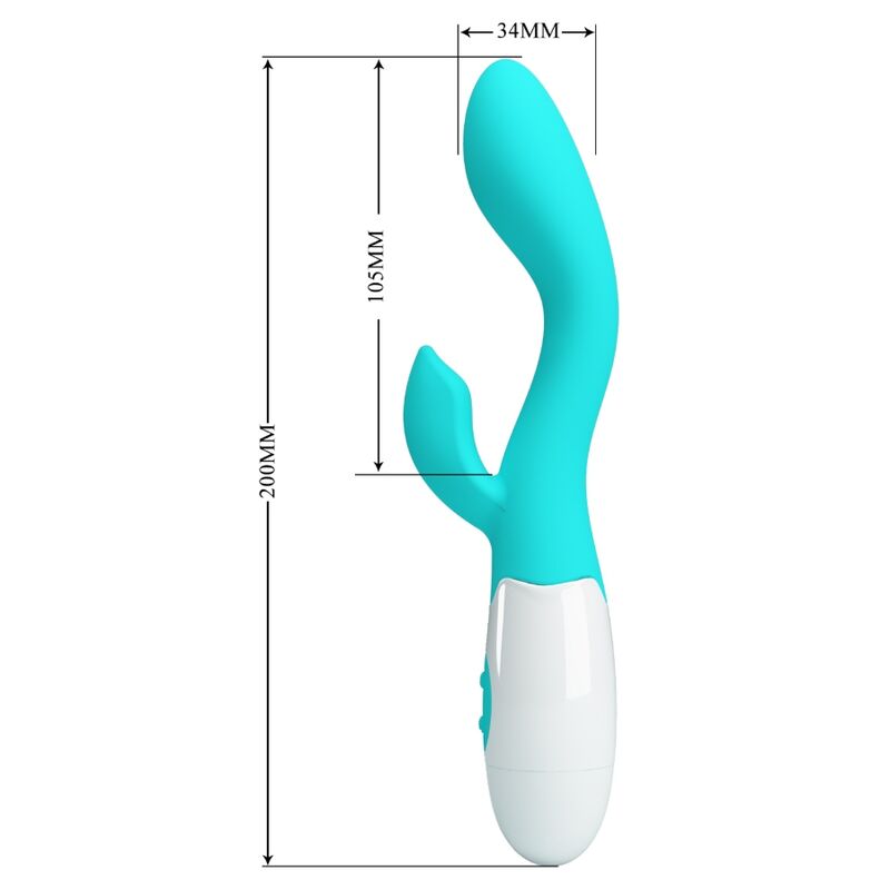 Vibromasseur Double Stimulation Brighty G-Spot Vert Aqua - Pretty Love - PRETTY LOVE FLIRTATION