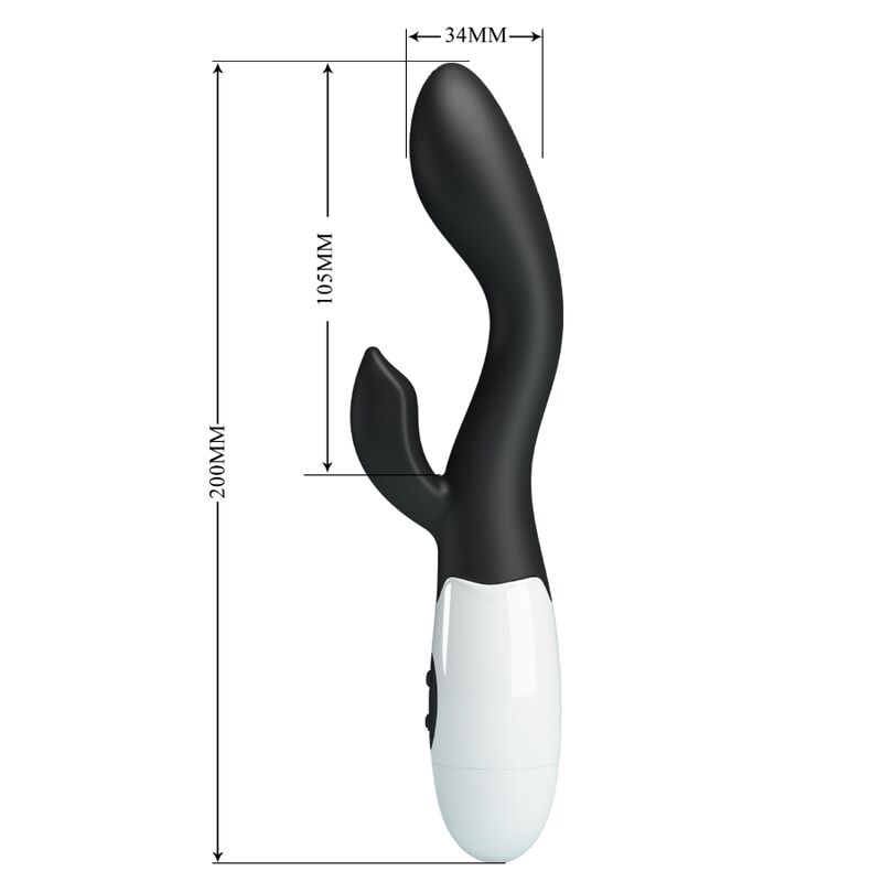 Vibromasseur Double Stimulation Brighty Noir - Pretty Love - PRETTY LOVE FLIRTATION