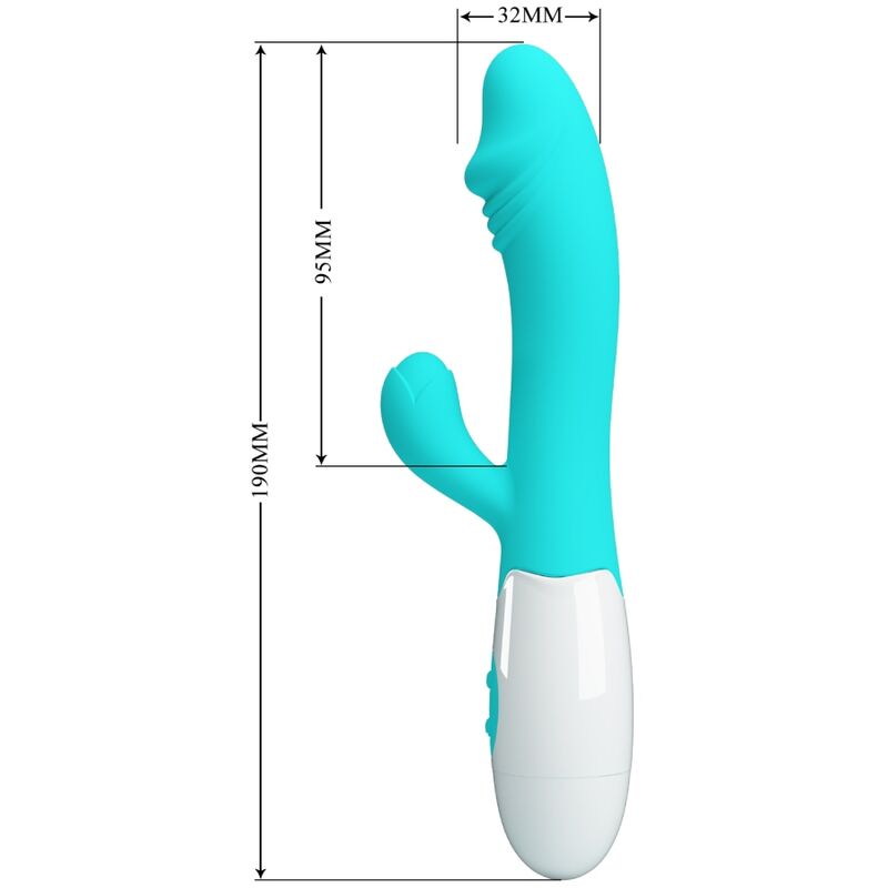 Vibrateur Rabbit Snappy G-Spot Vert Aqua - Pretty Love - PRETTY LOVE FLIRTATION